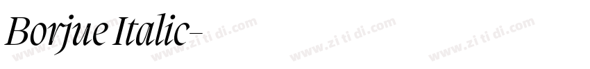 Borjue Italic字体转换